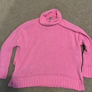 Aerie oversized sweater hot pink, size small, like new!